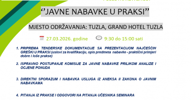 JAVNE NABAVKE U PRAKSI – TUZLA